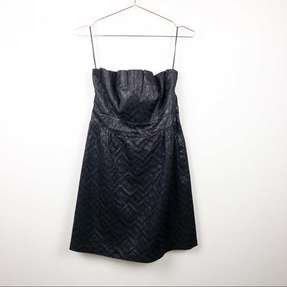 Tibi Metallic Jacquard‎ Strapless Dress